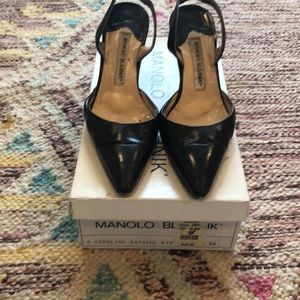 Manolo Blahnik Carolyne Low Heel Slingback pump
